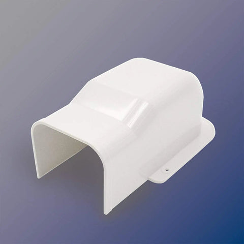 Entry wall cover from 14 Ft Air Conditioner Line Set Cover Kit For Mini Split And Central AC Systems, PVC Tubing Covers For Exterior Pipes