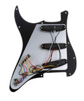 Loaded 11 Hole Strat Pickguard Prewired With Ceramic SSS Single Coil Pickups For Squier Stratocaster Style Electric Guitars Black back view