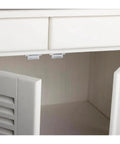 Magnetic Cabinet Latch White Plastic 4 Pack for Kitchen Cupboards and Furniture Easy Install Magnetic Door Catch for Cabinets