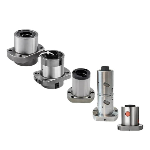 Top Notch High Strength Carbon Steel Ball Screw Nut SFU2504 DFU2505 SFS2510 showcasing 4 precision CNC 3D printing components.