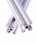 Heavy Duty T-Slot Aluminum Profile Extrusion 4 Piece Set With EU Slots showcasing silver 250mm lengths for DIY framing and industrial builds.