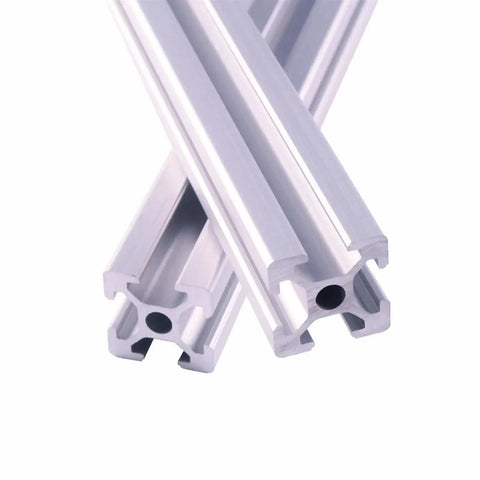 Heavy Duty T-Slot Aluminum Profile Extrusion 4 Piece Set With EU Slots showcasing silver 250mm lengths for DIY framing and industrial builds.