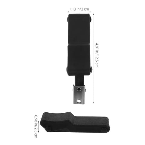 Spring Hasp Latch For Toolbox And Car Hood Flexible Draw Latch With Rubber Damping, durable steel-rubber build, 4.91 inches long.
