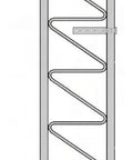 Schematic of a 30 Foot Self Supporting Industrial Steel Light Tower With Galvanized Finish For Outdoor Jobsites.
