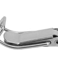 Beefy Heavy Duty Locking Hasp Kit For Machinery And Hardware, Sturdy Iron Plating With Stainless 201 secure locking tongue side view