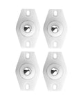 Set Of 12 Nifty Caster Ball Wheels For Furniture Drawers Bringing Slick Smooth Ride To Cabinets And Toolboxes With Zero Hassle Screw Mount Indoor Replacement Rolling Parts, white round pivot casters.