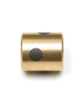 Workhorse Grade Carbon Steel Bronze Sleeve Bearing 3mm Bore 5mm OD 5mm Length showing bronze color with black dots.