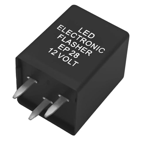 Three Pin LED Electronic Flasher Relay Module for Fixing LED Turn Signal Bulbs and Hyper Flash for Buick Cadillac Chevrolet GMC Oldsmobile Pontiac Saturn Cars from 1995 to 2005