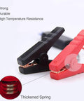 Jump Start Cables For Cars With A No Brainer Adapter That Lets You Use 20V Tool Batteries, red and black clamps with thickened springs