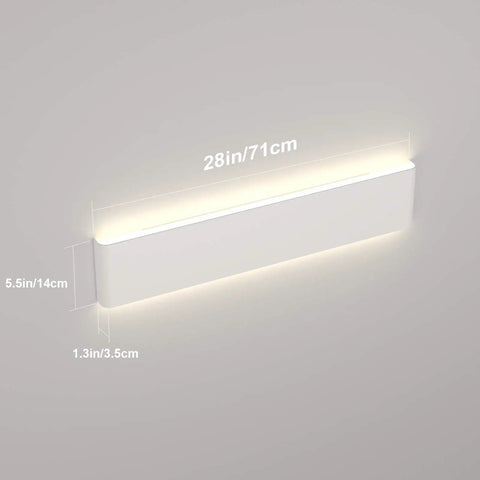 LED Bathroom Vanity Light Fixture Up And Down Wall Sconce For Mirror Modern Natural White 4000K 24W 28 Inch Size