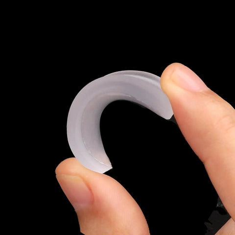 Close-up of flexible PU cushion from 20 Pack Clear Toilet Seat Bumpers Replacement Kit For Bidet And Lid Universal Fit Includes 4 Large And 16 Small