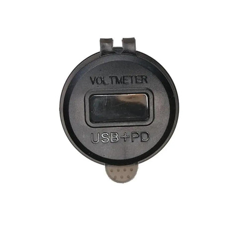 Slick 12V Usb And Type C Charging Port Plug And Play Upgrade For Ev Golf Carts voltmeter with USB and PD ports.
