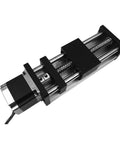 DC 24V Linear Module With Nema 23 Guide Stage Rail Motion Slide Table Ball Screw Actuator For CNC And 3D Printer Parts Low Noise Operation Built Tough For Smooth Linear Travel And High Precision Easy Mounting Compatible With 1204 1605 1610, black aluminum linear actuator with ball screw and guide rails