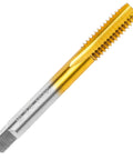 Beast 3/8-16 UNC Thread Tap M2 Steel Titanium-Plated Right Hand Milling Tool with golden threading and square end