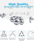 304 Stainless Steel Bearing Balls Kit With 18 Sizes From 1mm To 12.5mm 390 Pcs Assorted Loose Ball Bearings In Plastic Case For Bike Parts