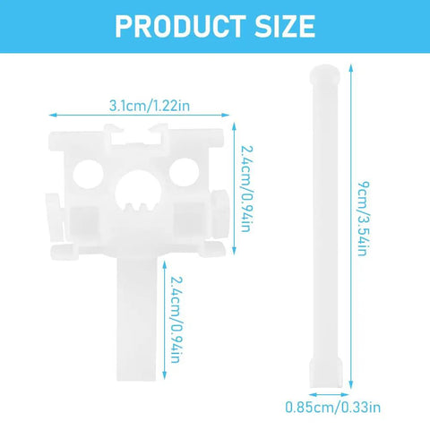 12 Piece Vertical Blind Repair Kit With Carrier Stem And Strap Universal Replacement Parts Rock Solid Pom Build size illustration