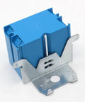 Adjustable 1-Gang Electrical Outlet Box Pack 21 Cubic Inches Each ETL Listed 12 Count Fits 10 14 AWG 9 12 AWG and 8 10 AWG Wire Durable Metal Easy Cutouts and Fast Install blue plastic outlet box with metal mounting bracket