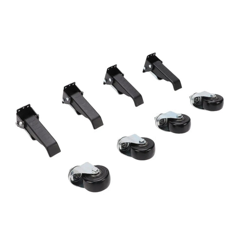 Heavy Duty Retractable Casters With Foot Lift Pedal 3 Inch Swivel Wheels 1100 Lb Capacity 360 Rotation Locking Mechanism on display.