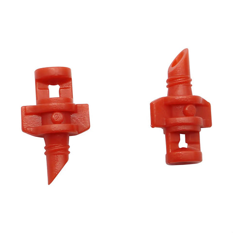 100 Pack Pressure Activated Pump Spray Heads For 360 Degree Red Micro Mist Irrigation Systems Pre Calibrated For 15 To 60 PSI