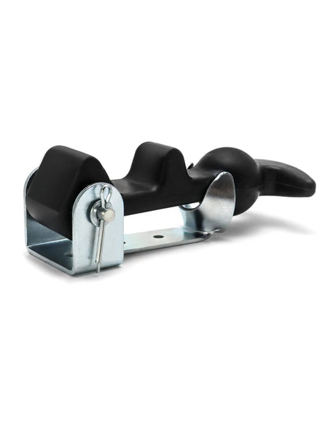 QWORK rubber hood latch with T-handle on metal mounting bracket