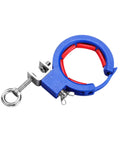 Heavy Duty Cable Tray Pulley Roller For Electrical Wire Pulling Tool shown with blue clamp and stainless steel adjustment