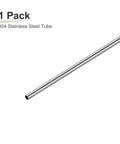 Angled view of DTGN 4mm x 0.2mm x 250mm 304 stainless steel tube, polished, 1 pack