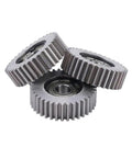 Close-up of three steel gears with 608Z bearings from 36T Hub Motor Planetary Gear Set Replacement With 608Z Bearing For E Bike Repair 3 Pack