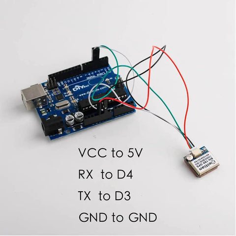Dual Glonass GPS Module With UART TTL and Antenna connected to Arduino for Raspberry Pi Pixhawk CC3D F3 flight controllers