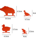 Animal Silhouette Steel Target For Backyard Practice, Small Carbon Steel Target with 4 shapes: boar, duck, rat, bird