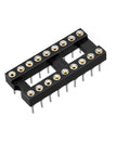 18 Pin DIP IC Socket 2.54mm Pitch 7.62mm Spacing Round Machine Pin Solder Type Through Hole PCB Mount 20 Pack black