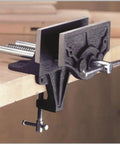 6-Inch Portable Woodworking Vise With Dual Mount Bench Clamp Or Bolt-Down Setup Cast Iron Toe-In Jaws Chrome-Plated Screw Built For Woodworkers