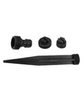 Components of 12 Head Flexible Noodle Sprinkler System For Gardens And Lawns ABS Plastic With Leak Proof Joints Water Saving Irrigation