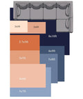 Illustration showing various rug sizes for sofa, including a 3x5 Machine Washable Farmhouse Rug For Living Room And Bedroom With Green Tractor Farm Decor.