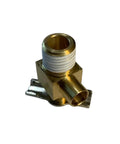 American Made One Quarter Inch NPT Universal Compressor Tank Drain Valve Petcock with Brass Body and Nickel Plated Steel T Handle