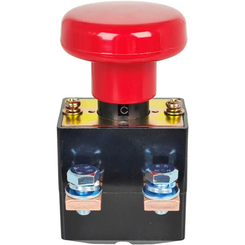 96V 250A Emergency Stop Switch ED250B-1 ZJK-250 red mushroom head button for forklifts with connectors, heavy duty power safety control