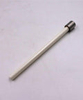 Side view of waterjet pump ceramic plunger, white ceramic rod with metal end cap, 011045-1 HP