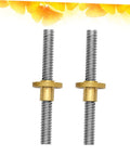 2 Pack Lead Screws With Nuts For Motors Stainless Steel Threaded Rods For 3D Printers CNC Machines And Equipment No Hassle Install For Printer Rails And Tooling in side view