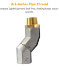 3/4 Inch Fuel Hose Swivel 360 Degree Rotating Connector For Fuel Nozzle And Hose No Twist Design Zinc Alloy Rust Resistant Easy Install Durable Marine RV Boat Use, 3/4-inch pipe thread connector