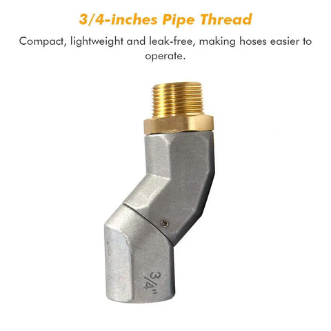 3/4 Inch Fuel Hose Swivel 360 Degree Rotating Connector For Fuel Nozzle And Hose No Twist Design Zinc Alloy Rust Resistant Easy Install Durable Marine RV Boat Use, 3/4-inch pipe thread connector