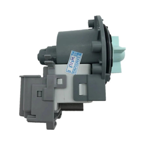 Washing Machine Drain Pump Motor Replacement for Fast Water Drain during Every Cycle Built with Durable Plastic and Metal Components Fits 2 94L 5859EN1006S Models Easy Fix for Worn Out Drain Pumps, gray side view