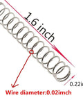Beefy Heavy Duty Stainless Steel Compression Spring Set 40 Pack, 1.6 Inch Length, 0.22 Inch Outer Diameter, 0.02 Inch Wire Diameter