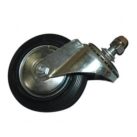 Built Different Heavy Duty Swivel Caster Wheels 4 inch stainless steel wheel for industrial drain cart and oil fluid handling.