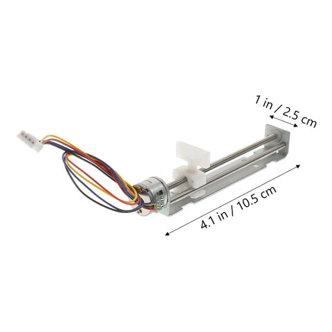 Premium 80 Mm Stroke Stepper Motor For Linear Stage Actuator With dimensions showing 4.1in length and 1in height.