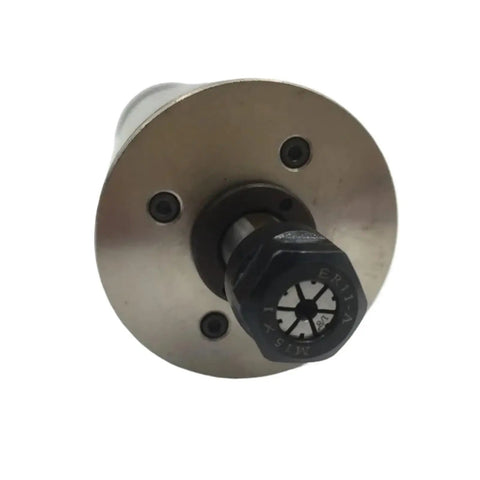Built Tough 60000RPM 1.2KW 220V Water Cooled Spindle With ER11 Collet And 62Mm Rotary Shaft For CNC Routers detailed view showing collet and shaft.