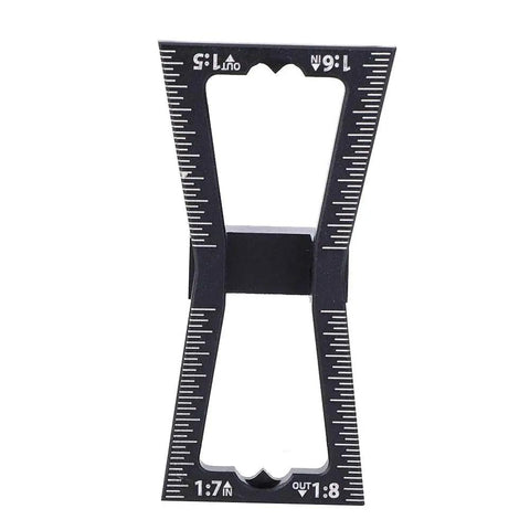 Premium Aluminum Dovetail Marker Jig delivers knockout precision with marked angles and measurements for woodworking projects.