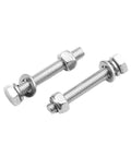 Stainless Steel Hex Head Bolts And Lock Nuts Washer Kit With Locknuts Built To Last Fastening Includes 40mm Bolts And M5 Nuts With Washers Go-To Heavy Duty Hardware Set 10 Sets For Home Workshop And Industrial Projects, two bolts with washers and nuts