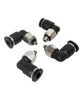 Get These 5pcs M3 To M6 Push-In Quick Connect Air Fittings With One Touch Design For Straight Couplers And Pneumatic Pipe Hose Tube Connectors That Make Your Job A Cinch. Five black 1/8 BSP male elbow fittings for 3-6mm pneumatic tubes
