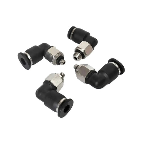 Get These 5pcs M3 To M6 Push-In Quick Connect Air Fittings With One Touch Design For Straight Couplers And Pneumatic Pipe Hose Tube Connectors That Make Your Job A Cinch. Five black 1/8 BSP male elbow fittings for 3-6mm pneumatic tubes