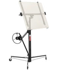 VEVOR 11ft Drywall Lift Heavy Duty 150 Lbs Sheetrock Hoist with adjustable arm and lockable wheels for easy installation.