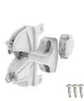 Deluxe Rekeyable Gate Latch Delivers Secure Double Sided Locking For Privacy Fences No Sweat Quick Install White Weatherproof Finish with screws